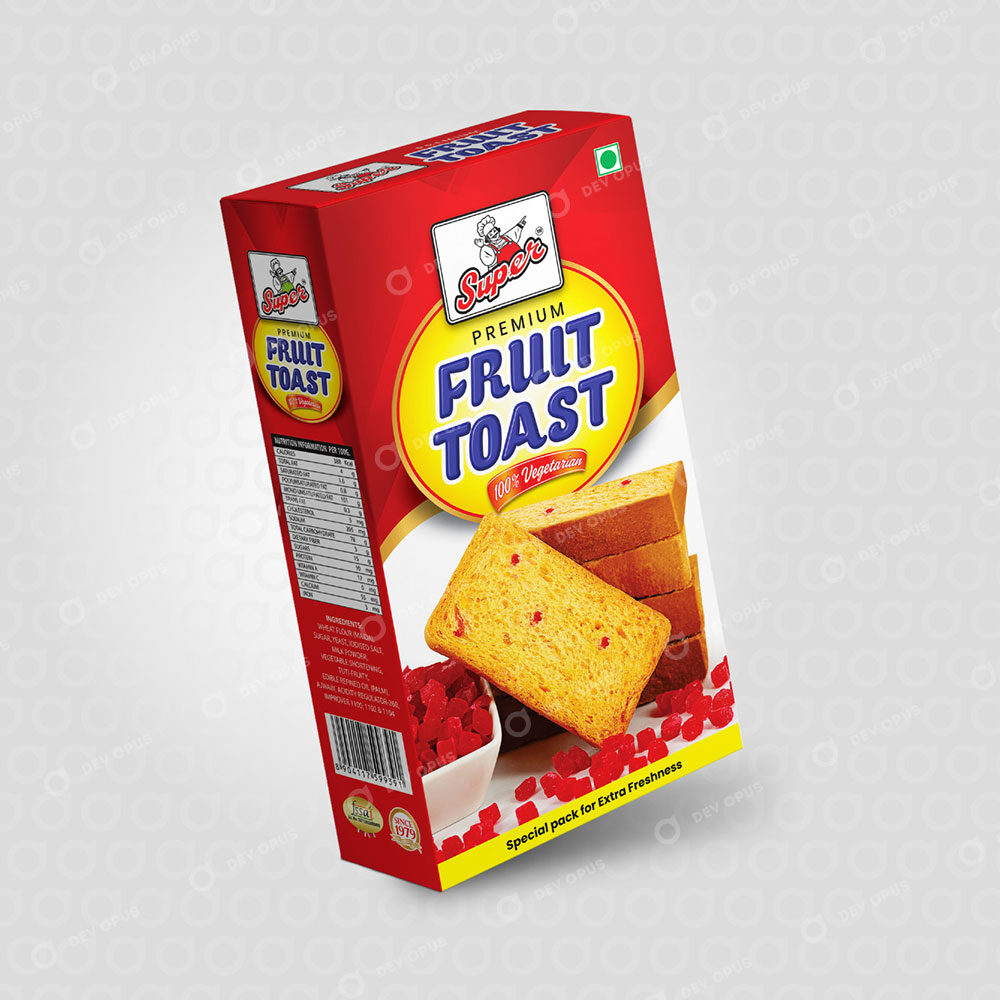 Packaging Design For Fruit Toast Box Of Super Bread In Ahmedabad