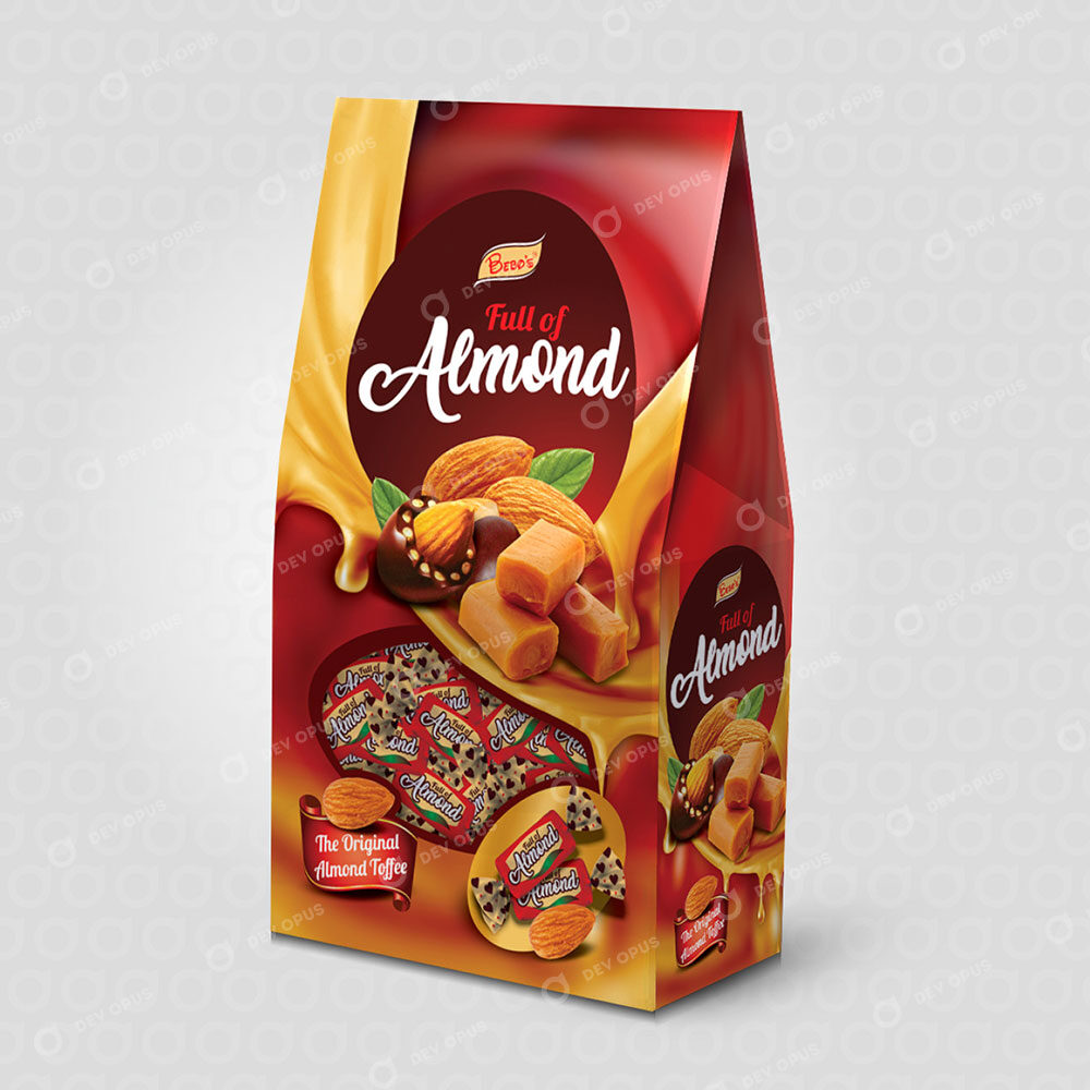 Packaging Design For Almond Toffee Box In Ahmedabad