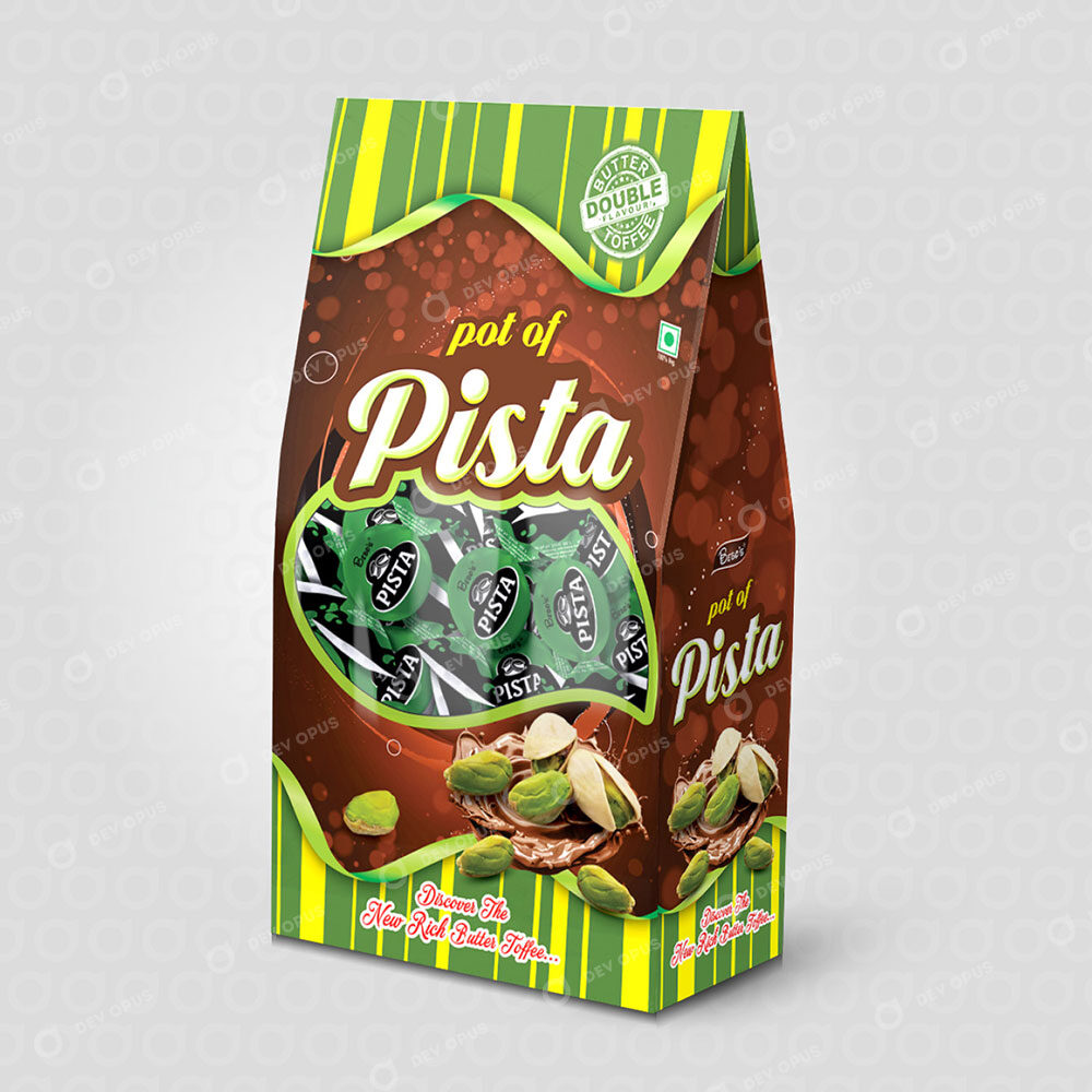 Packaging Design For Pista Toffee Box In Ahmedabad