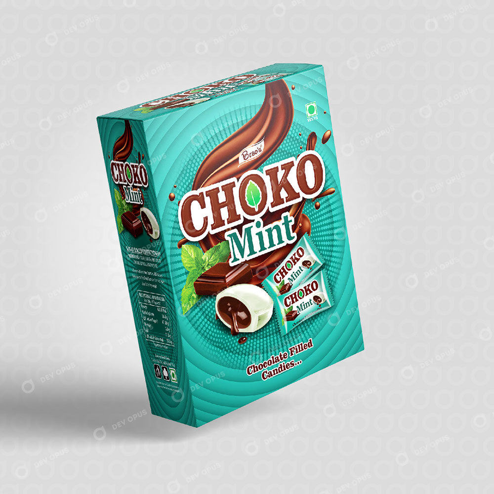 Choko Mint Candy Box Packaging Design In Ahmedabad