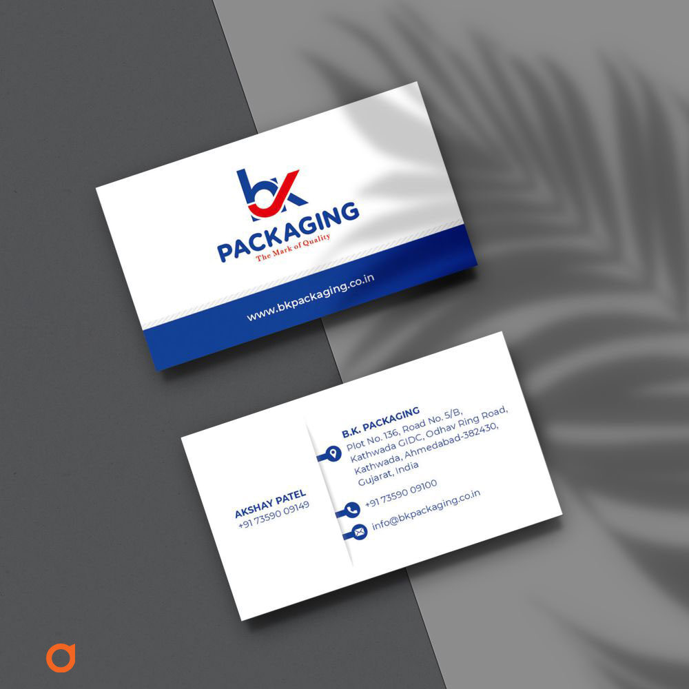 Bk Packaging Brand Stationery Design In Ahmedabad