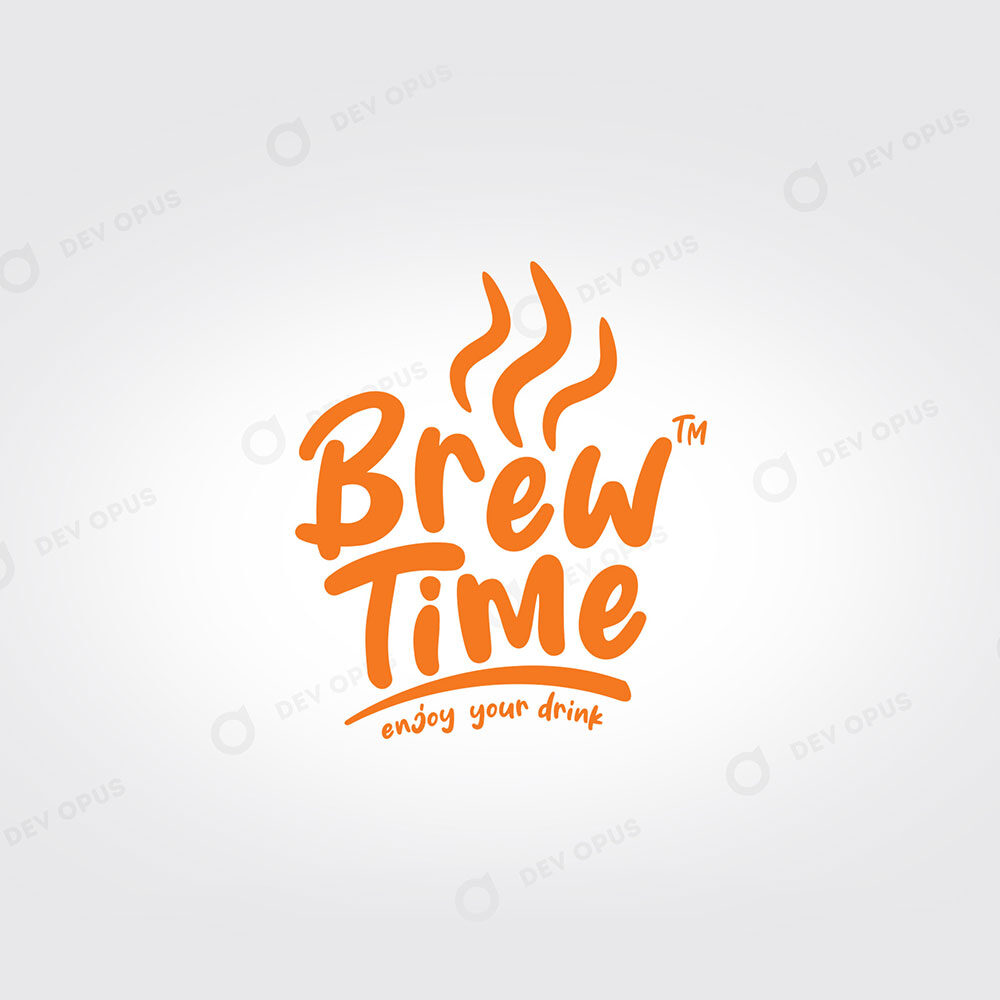 Brew Time Logo Design In Ahmedabad By Devopus
