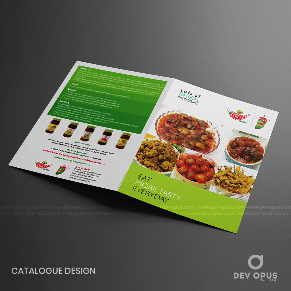 Catalog Design For AK Foods At Ahmedabad By Dev Opus