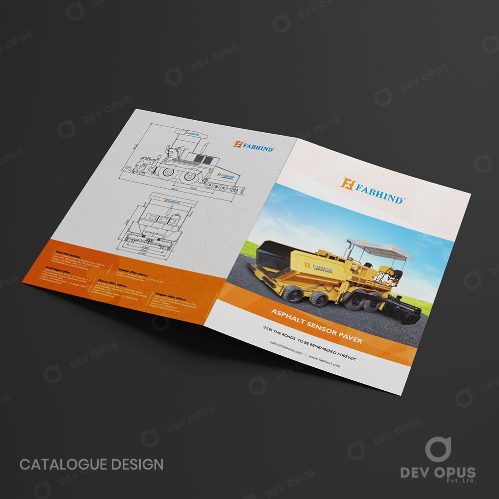 Catalogue Design For Fabhinds Asphalt Sensor Paver At Ahmedabad