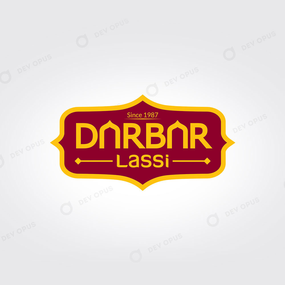 Darbar Lassi Logo Design In Ahmedabad By Devopus