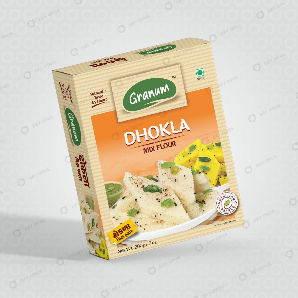 Packaging Design For Granum Dhokla
