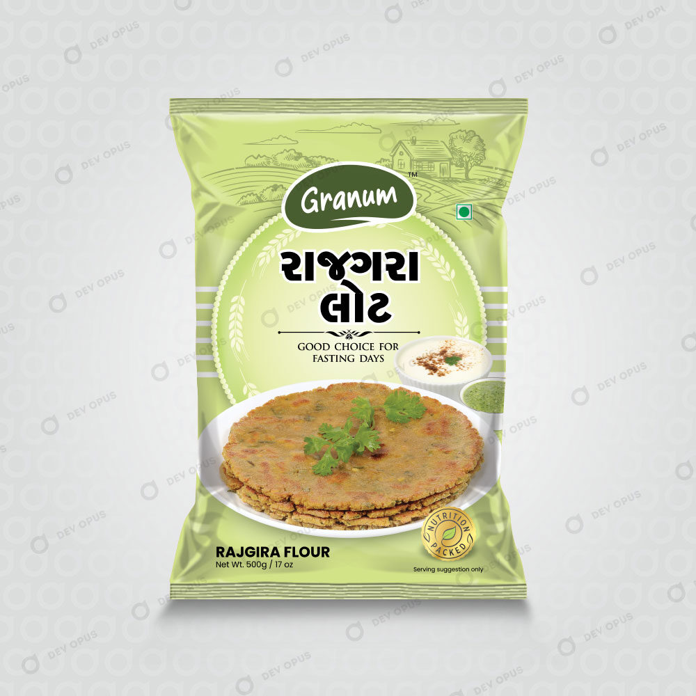 Packaging Design For Granum Rajgira Flour 500g
