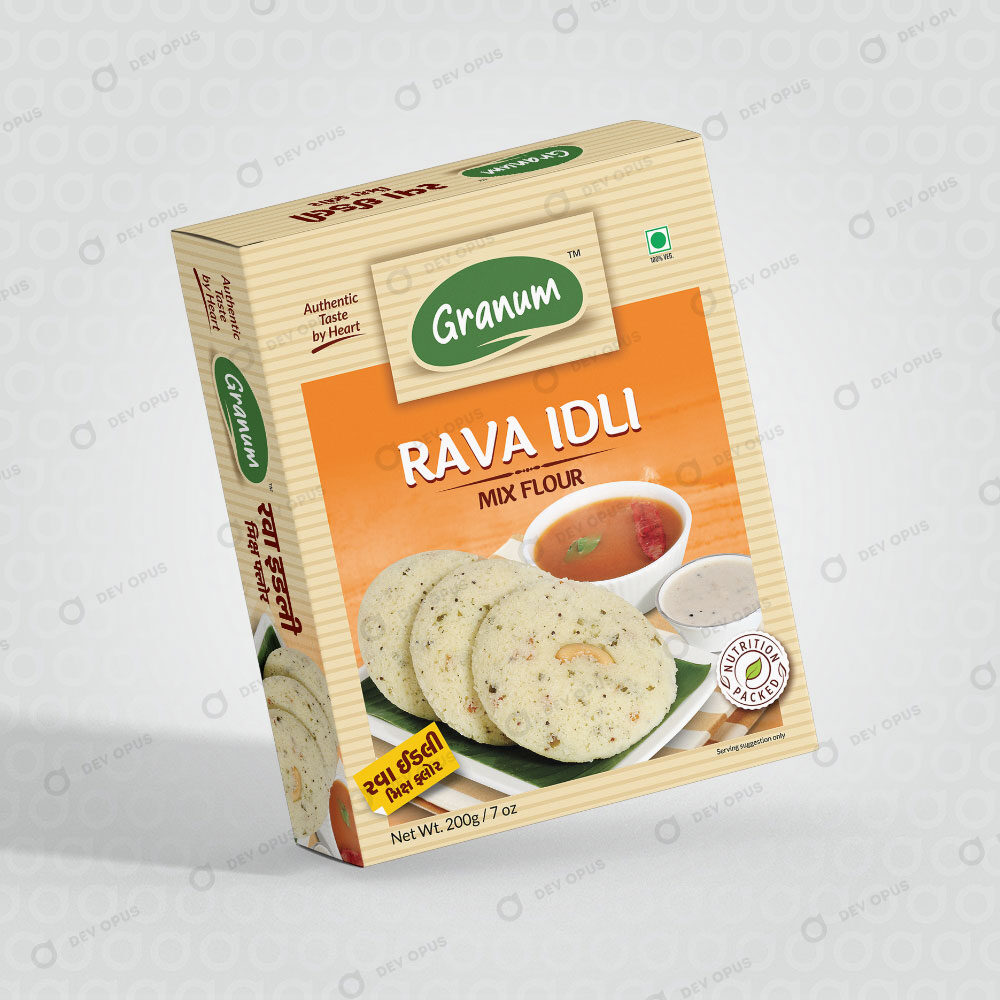 Packaging Design For Granum Rava Idli