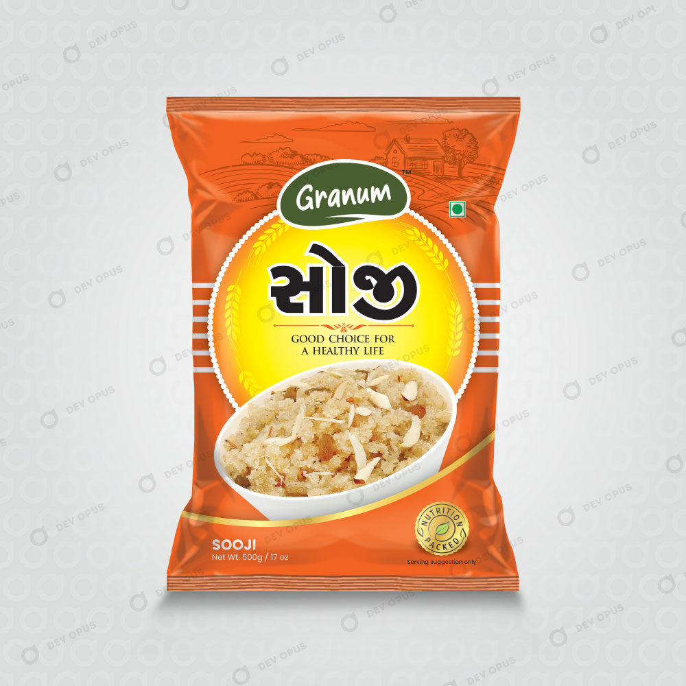 Packaging Design For Granum Sooji 500g
