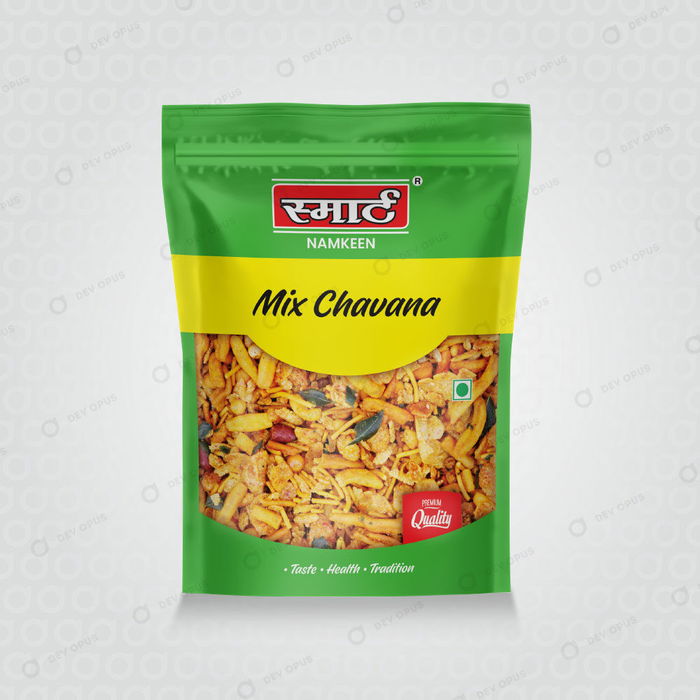 Packaging Design At Ahmedabad For Smart Namkeen Mix Chavana Pouch