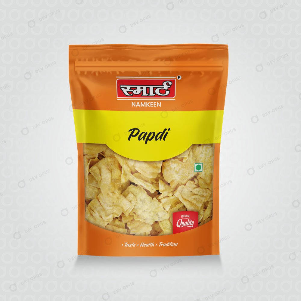 Packaging Design At Ahmedabad For Smart Namkeen Papdi Pouch