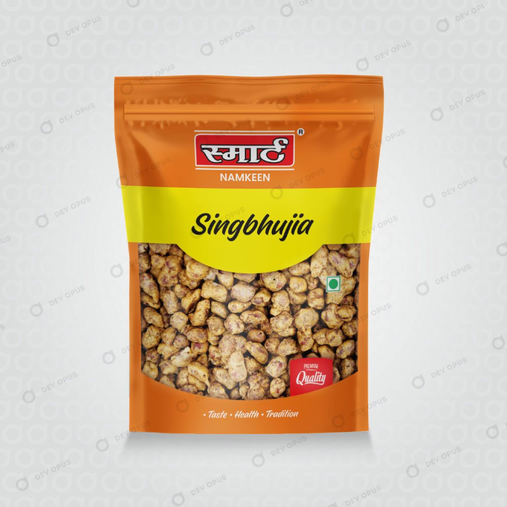 Packaging Design At Ahmedabad For Smart Namkeen Singh Bhujia Pouch