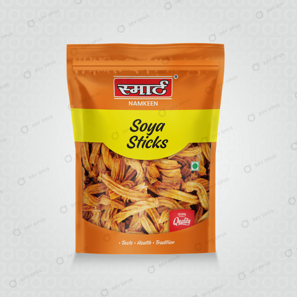 Packaging Design At Ahmedabad For Smart Namkeen Soya Sticks Pouch
