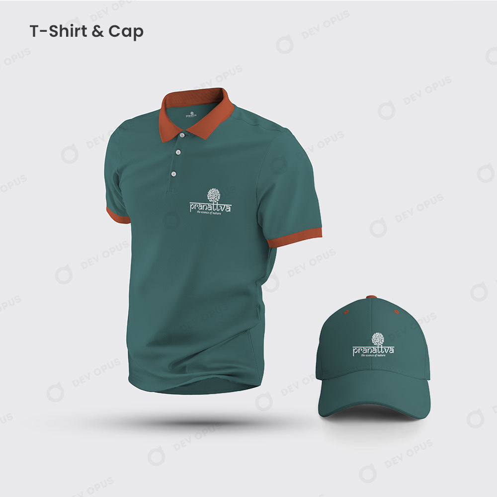 T-Shirt Cap Pranattva Branding Design