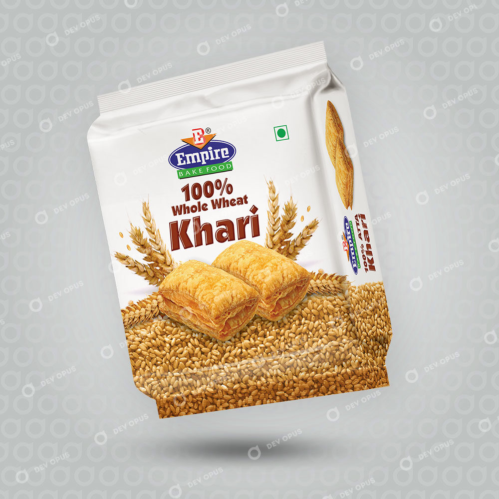 Whole Wheat Khari Packaging Design For Empire Bakery By Dev Opus