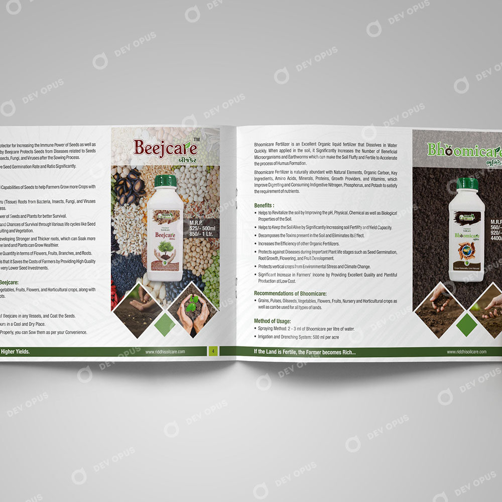 Brochure Design For Riddhi Soilcare