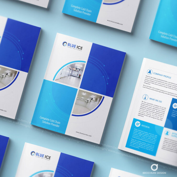 Brochure Design In Ahmedabad For Blueice By Devopus