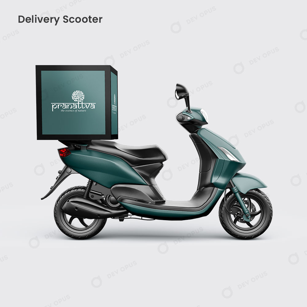 Delivery Scooter Pranattva Branding Design