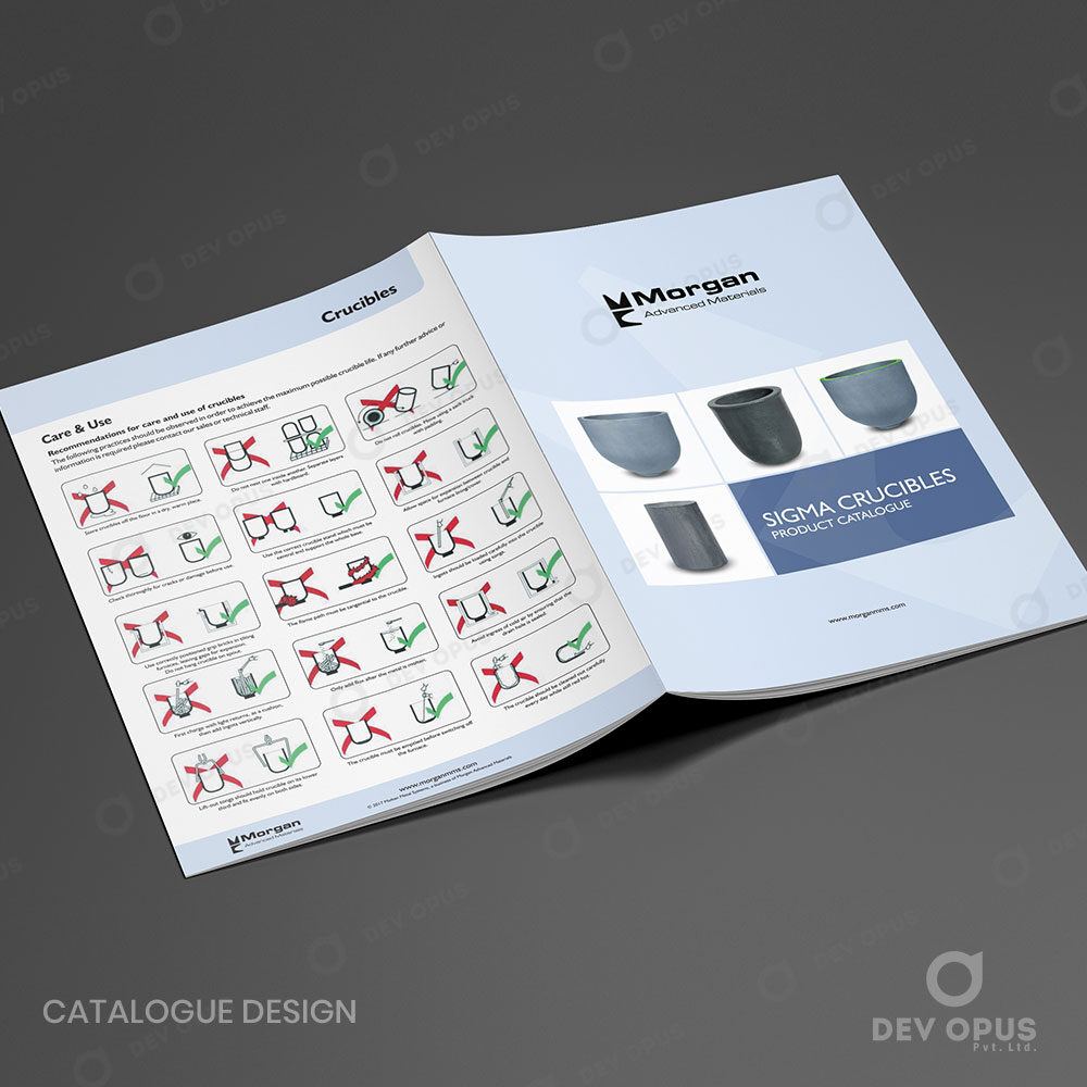 Product Catalogue Design For Morgan Sigma Crucible Products
