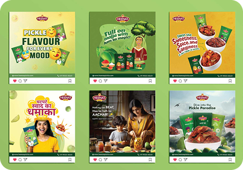 social media marketing for heena's pickle