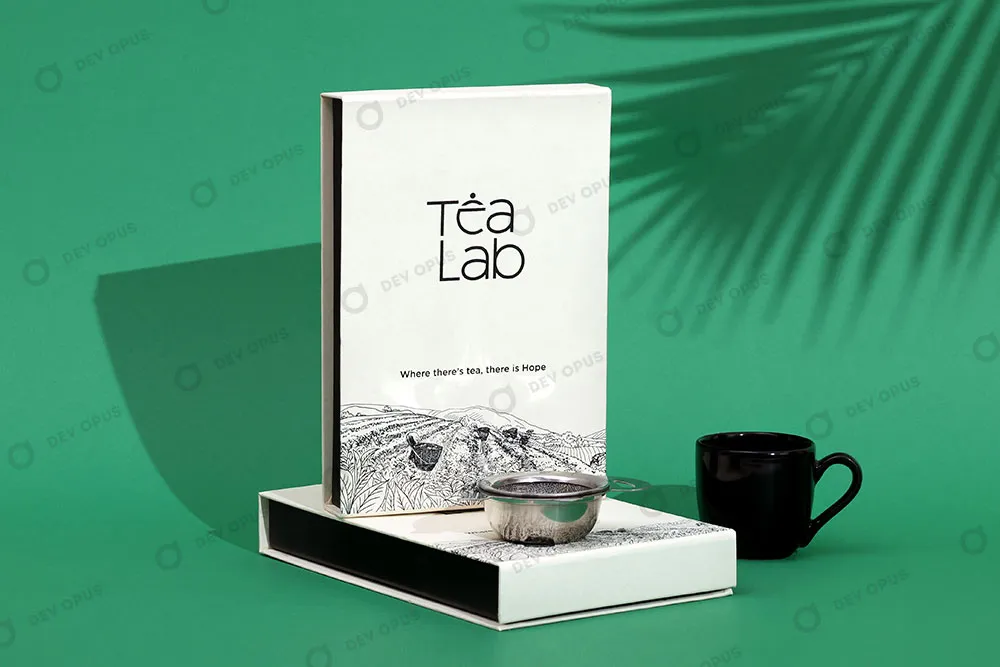 green tea photography for tea lab by dev opus