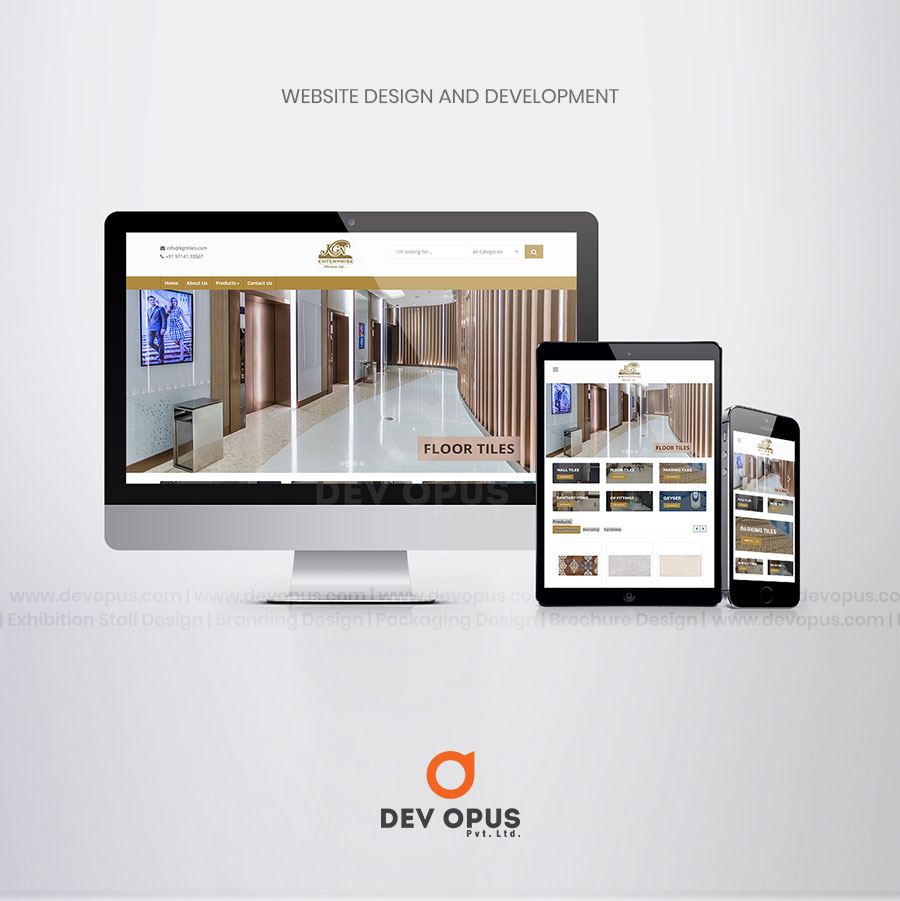 website design and development for kgn tiles