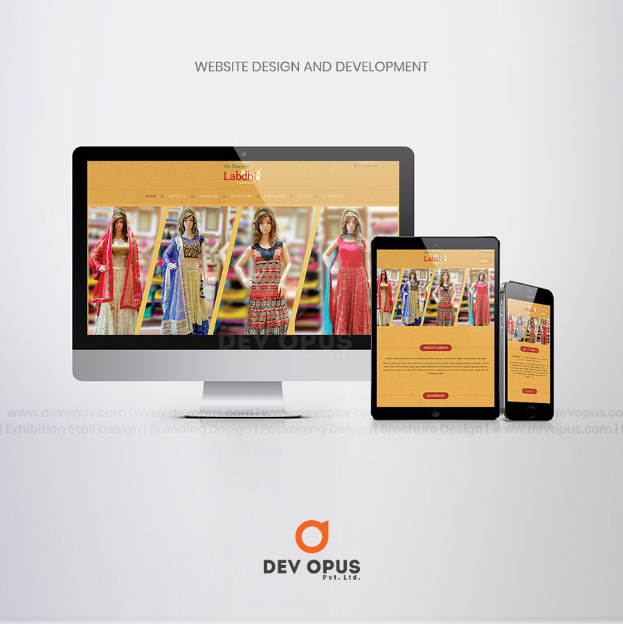 website design and development for labdhi fashion