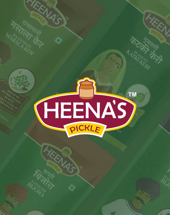 Branding design for Heena's Pickle